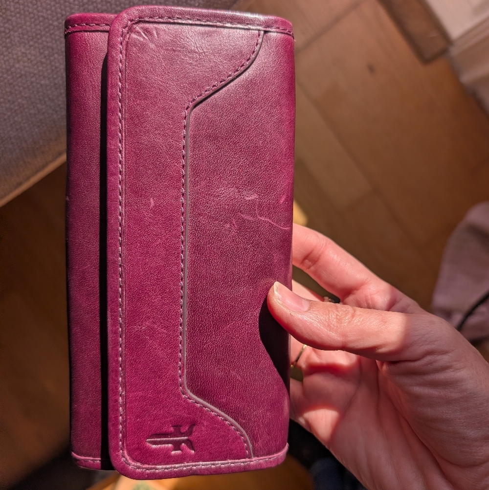 Purple Leather Phone Wallet Case